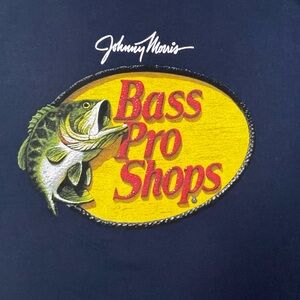 Bass Pro Shops Dark Blue Cotton Tee  Medium